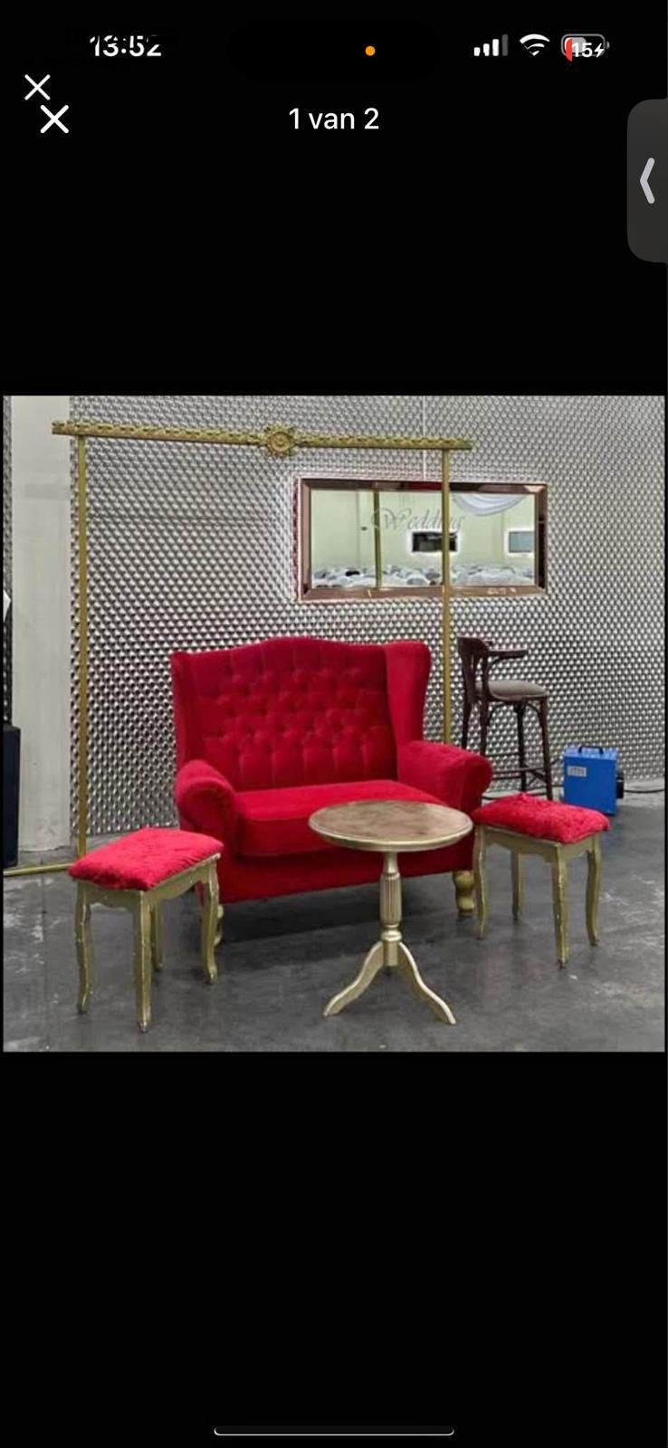 Luxe Rode Henna/Kina Troon Set – Compleet Decoratiepakket
