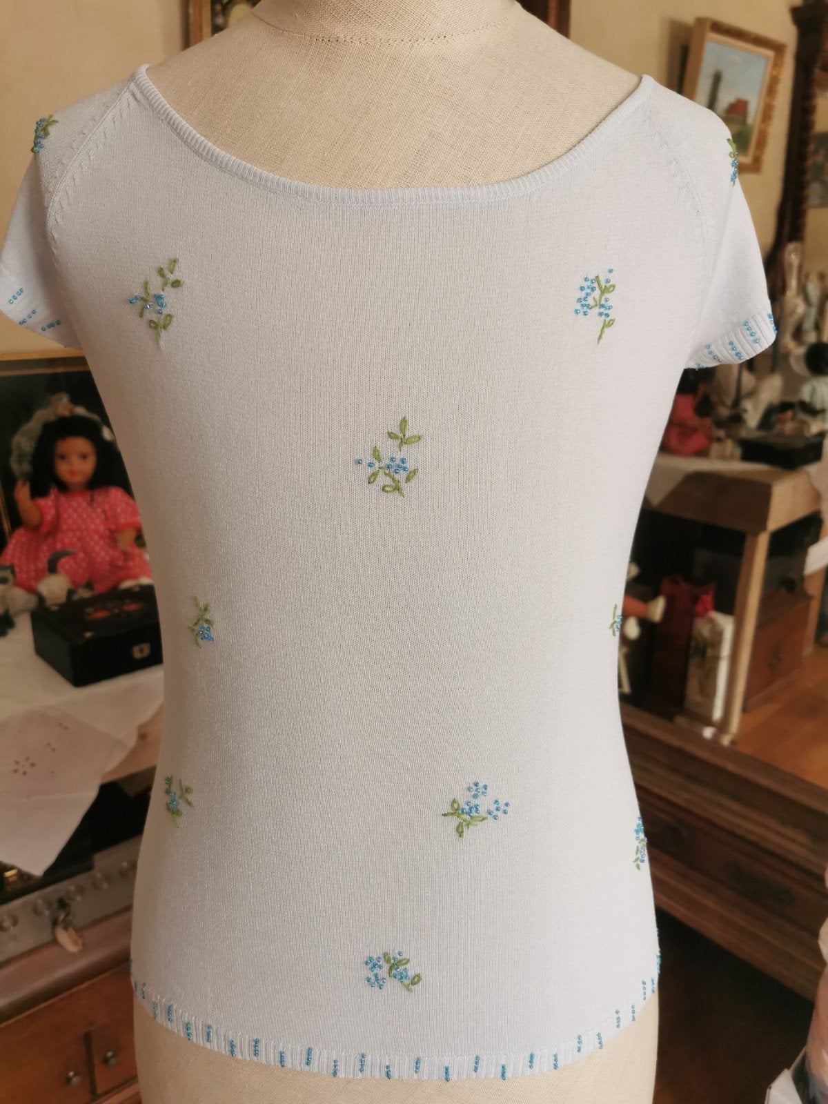 Heel mooi lichtblauw dames truitje, Ophalen of Verzenden, Zo goed als nieuw, Maat 34 (XS) of kleiner, Blauw