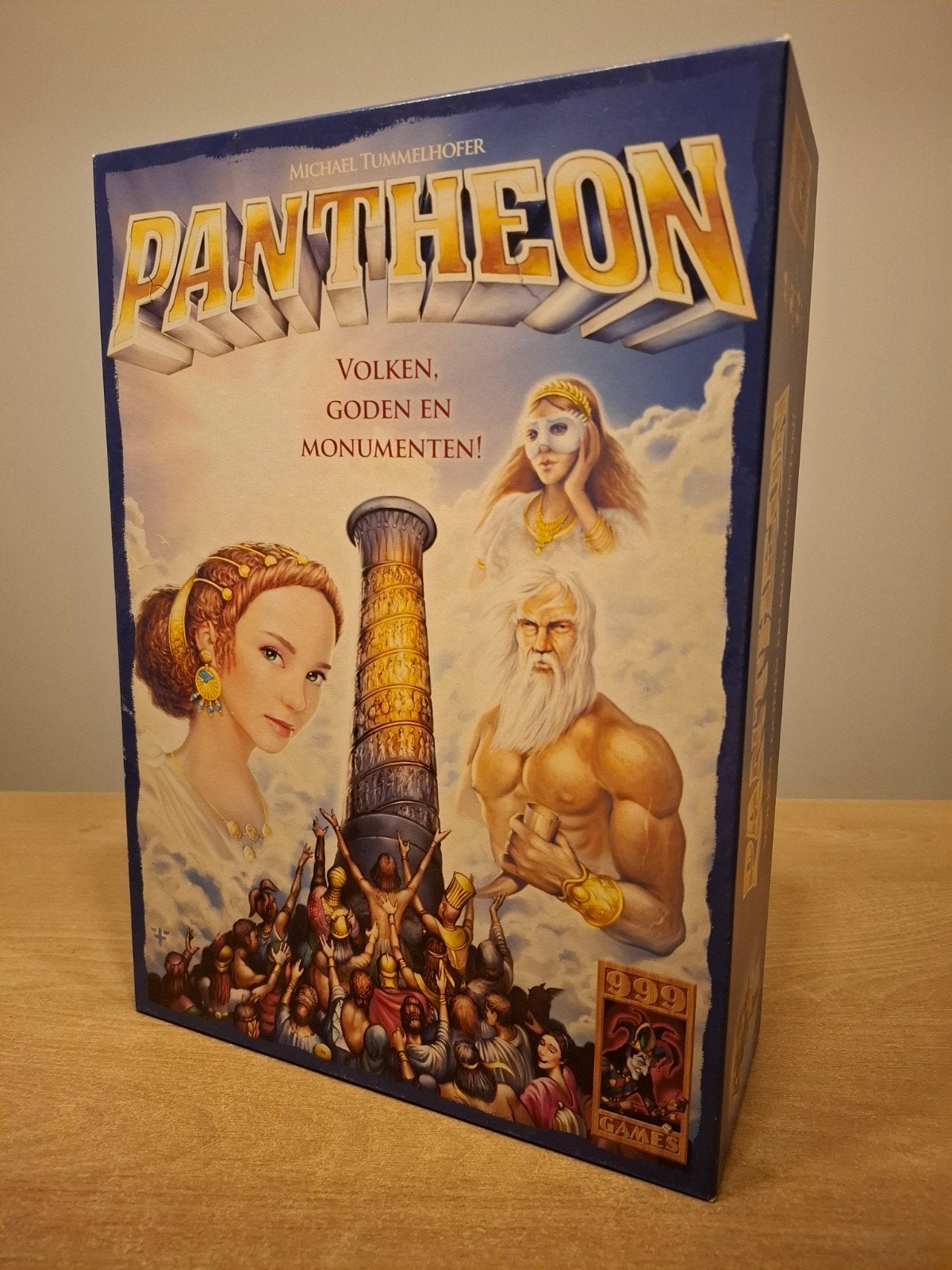 Pantheon gezelschapsspel, fijn bordspel in goede staat, Drie of vier spelers, Ophalen of Verzenden, Zo goed als nieuw, 999 games
