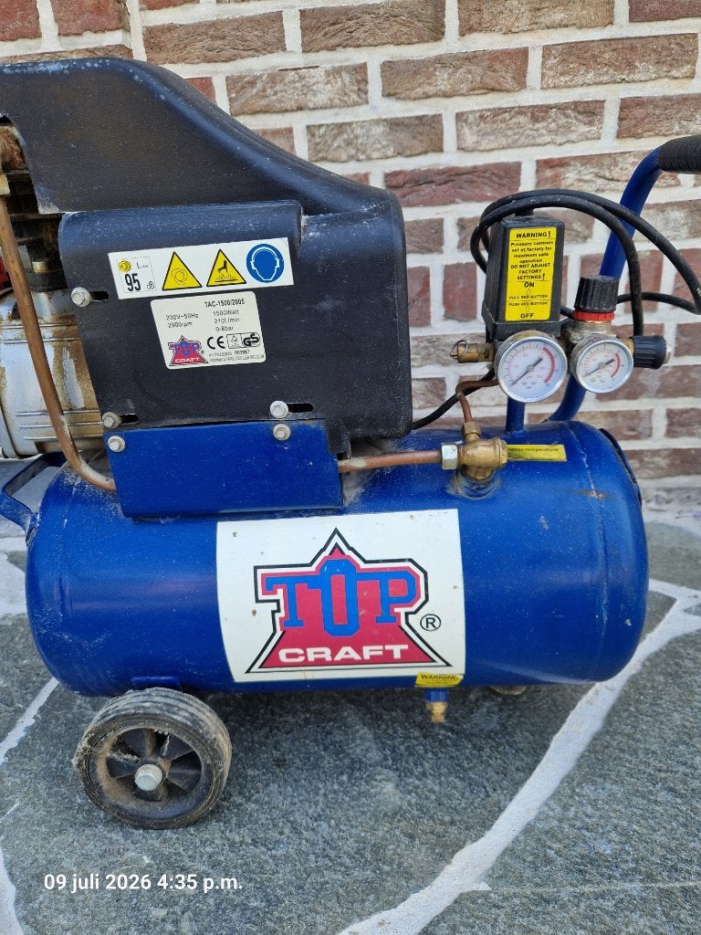 Compressor, Doe-het-zelf en Bouw, Compressors, Ophalen, Gebruikt, 6 tot 10 bar, Minder dan 25 liter