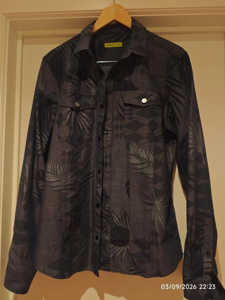 Chemise Versace Jeans Homme. Taille 44., Enlèvement ou Envoi, Noir