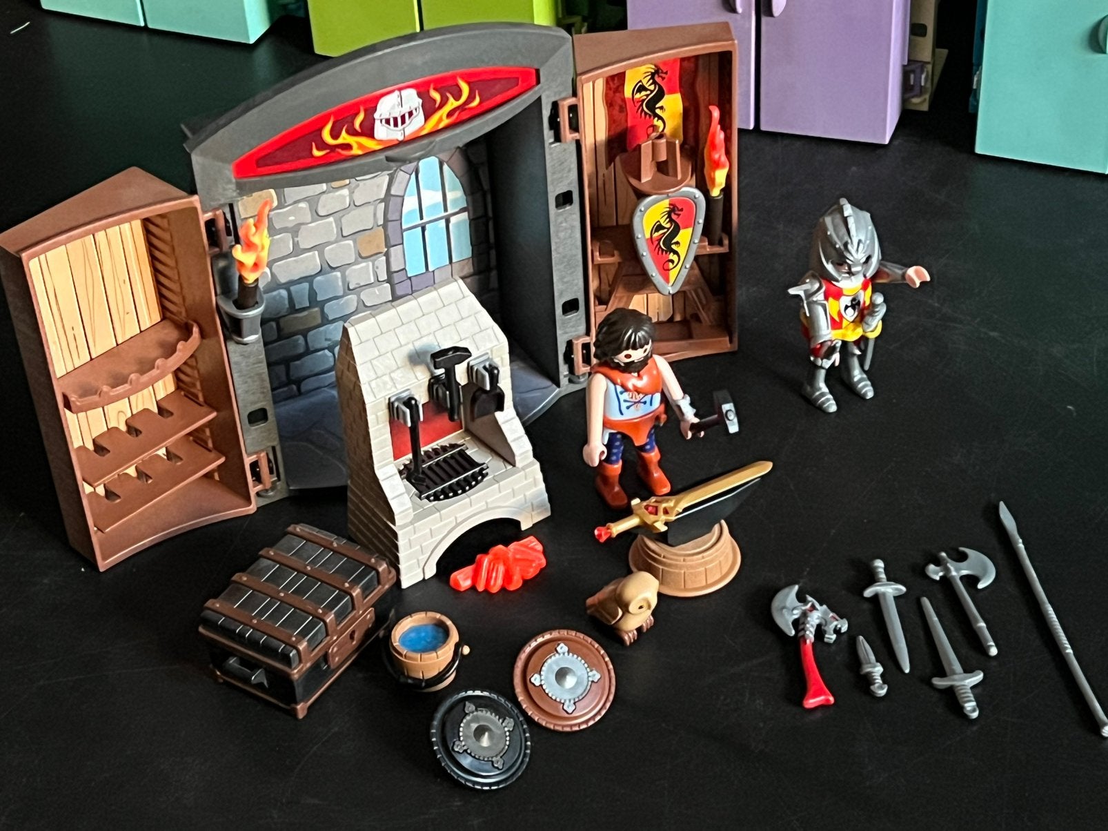 Thema-doosje Playmobil Middeleeuwse smidse, Ophalen, Zo goed als nieuw