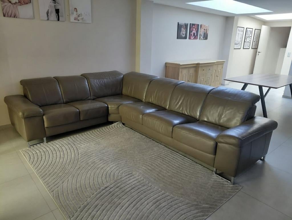 Lederen hoekzetel, Huis en Inrichting, Ophalen