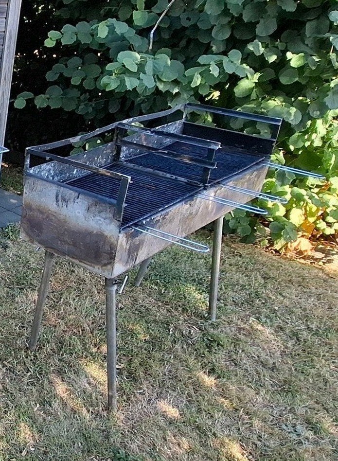 grote inox barbecue, Ophalen, Gebruikt