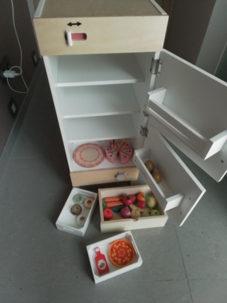 Kid's Concept houten gevulde koelkast, Ophalen, Gebruikt