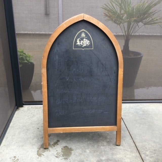 LEFFE stoepbord, Collections, Enlèvement, Utilisé, Panneau, Plaque ou Plaquette publicitaire, Leffe