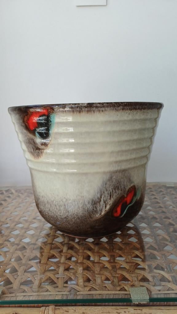 Vintage bloempot 24cm Carstens West Germany, Tuin en Terras, Bloempotten, Ophalen