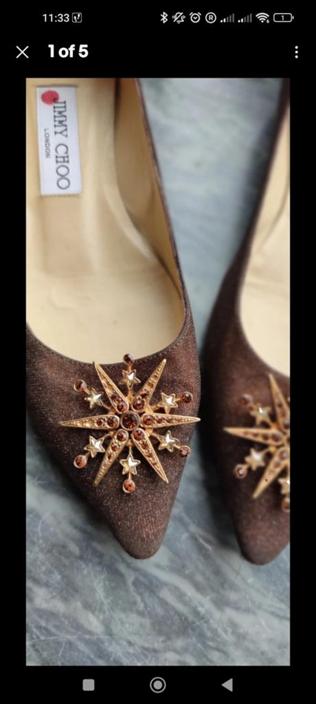 authentieke Jimmy Choo London bruine platte schoenen 37, Kleding | Dames, Trouwkleding en Trouwaccessoires, Ophalen of Verzenden
