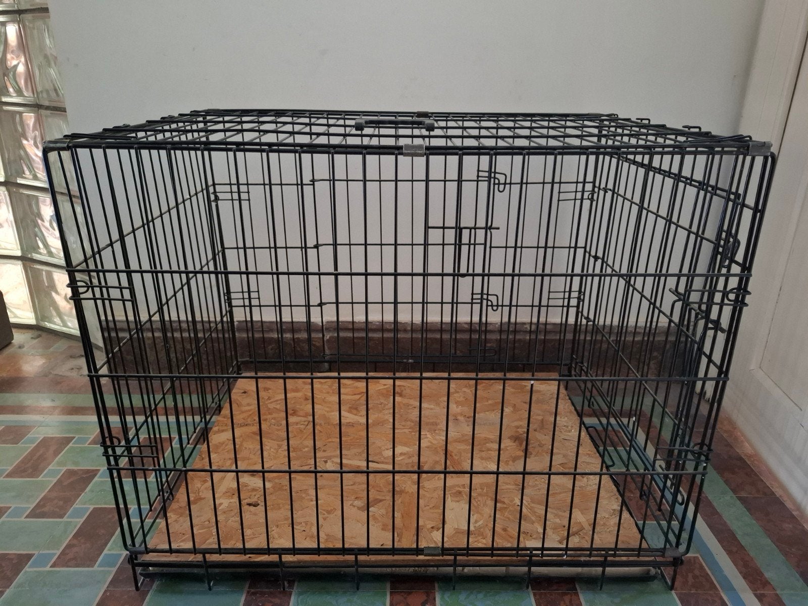 Bench voor middelgrote hond, Ophalen