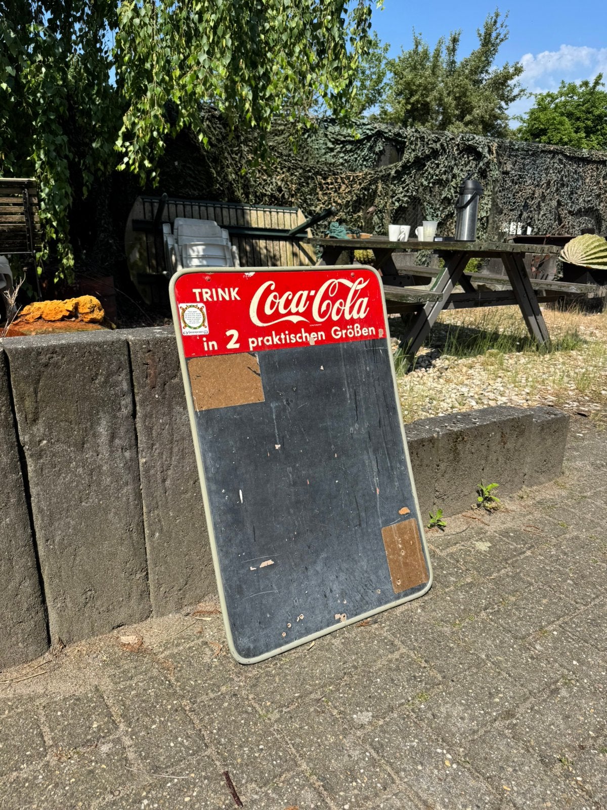 Coca Cola oud reclamebord, Ophalen of Verzenden, Gebruikt, Reclamebord
