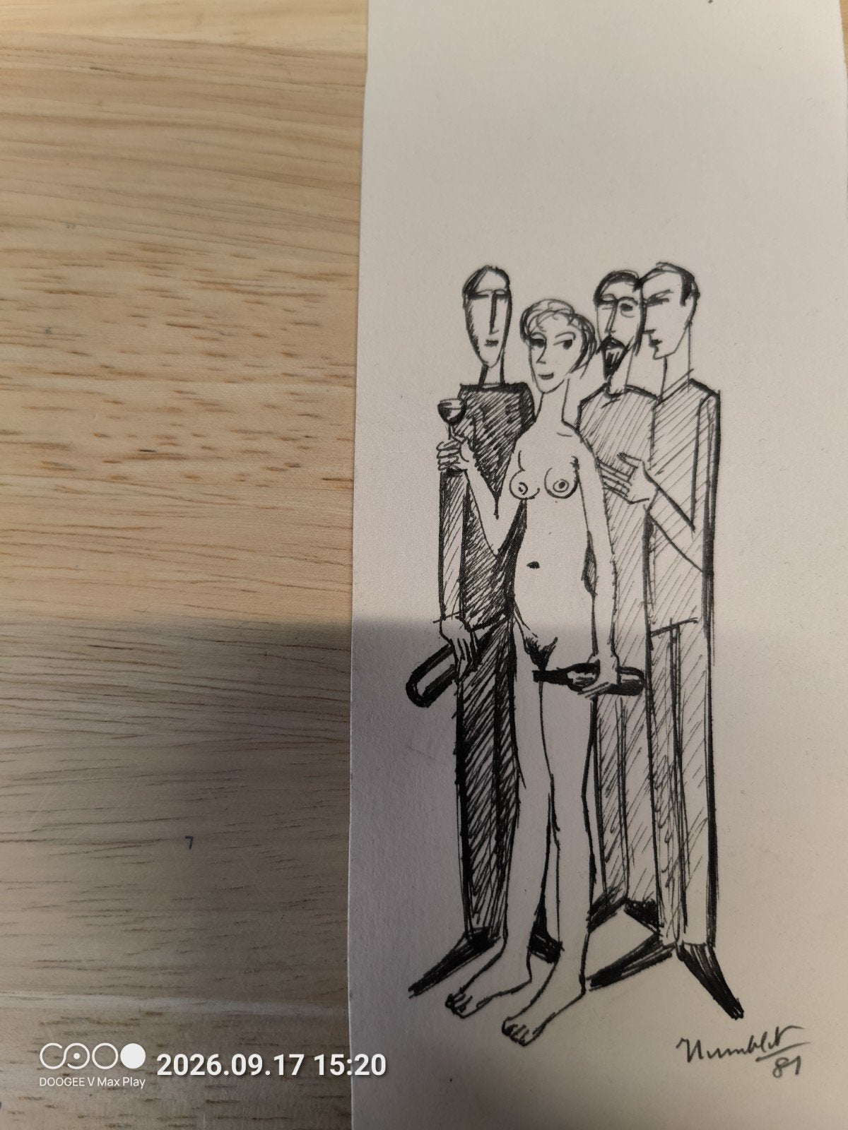 Theo humblet stifttekening, Enlèvement