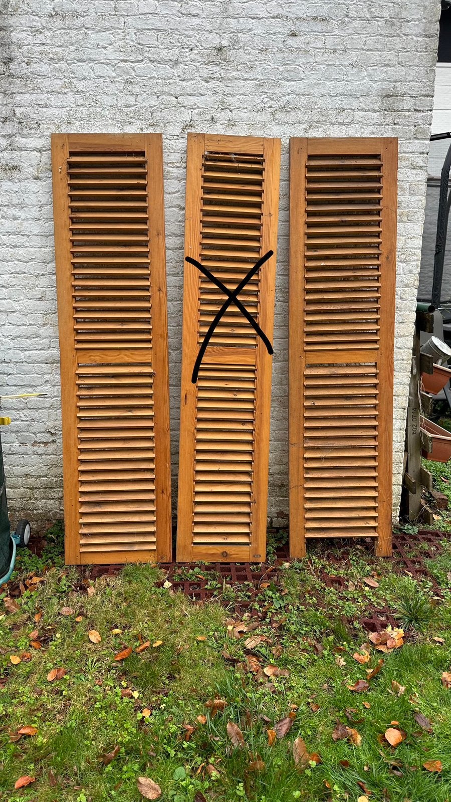 Claustras –volets–portes, Enlèvement, Utilisé