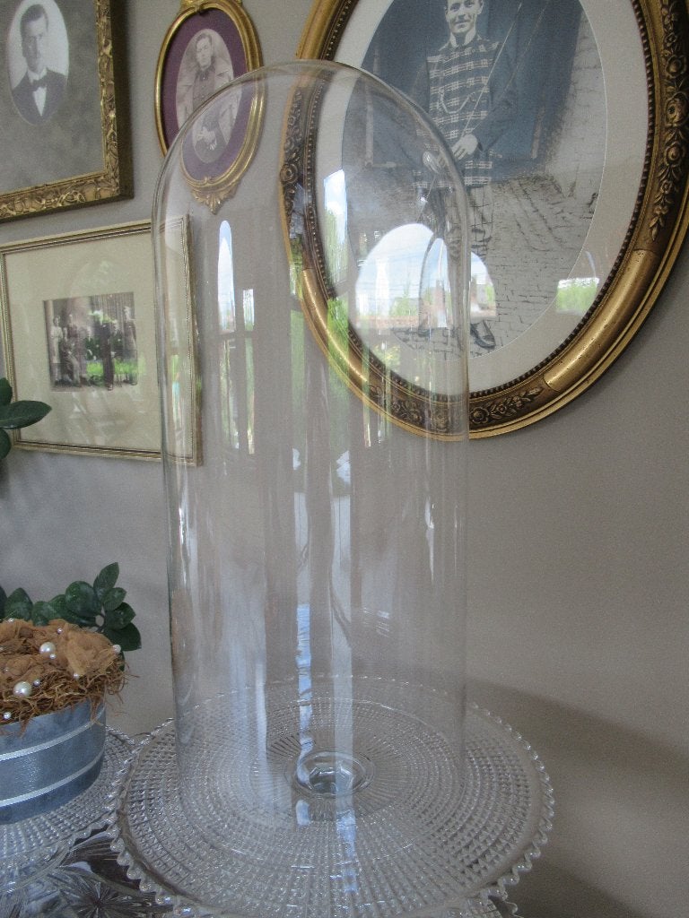 stolp zonder sokkel-hoogte 45cm-diameter 19cm-stolp-VINTAGE, Antiek en Kunst, Ophalen of Verzenden