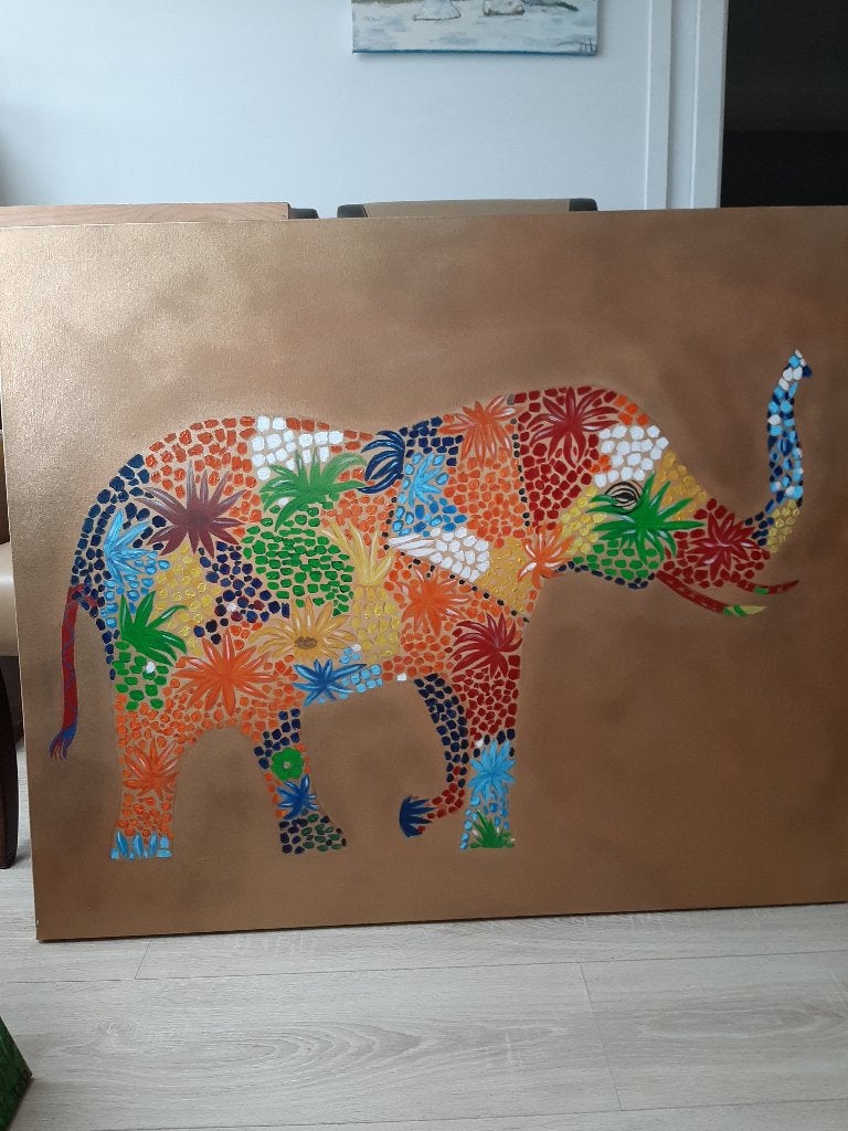 Schilderij, Peinture acrylique, Enlèvement, Autres styles, Animaux