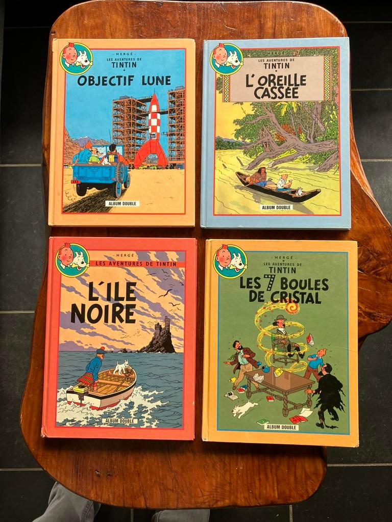 Tintin - 4 Albums Double, Boeken, Stripverhalen, Meerdere stripboeken, Ophalen of Verzenden, Gelezen