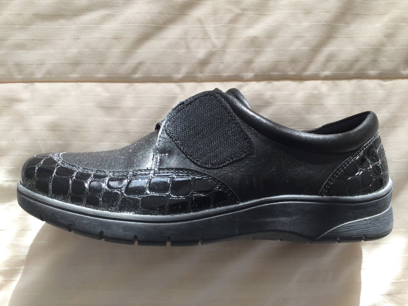 Zwarte instappers dames maat 38merk Ara, Ophalen, Zo goed als nieuw, Zwart, Instappers