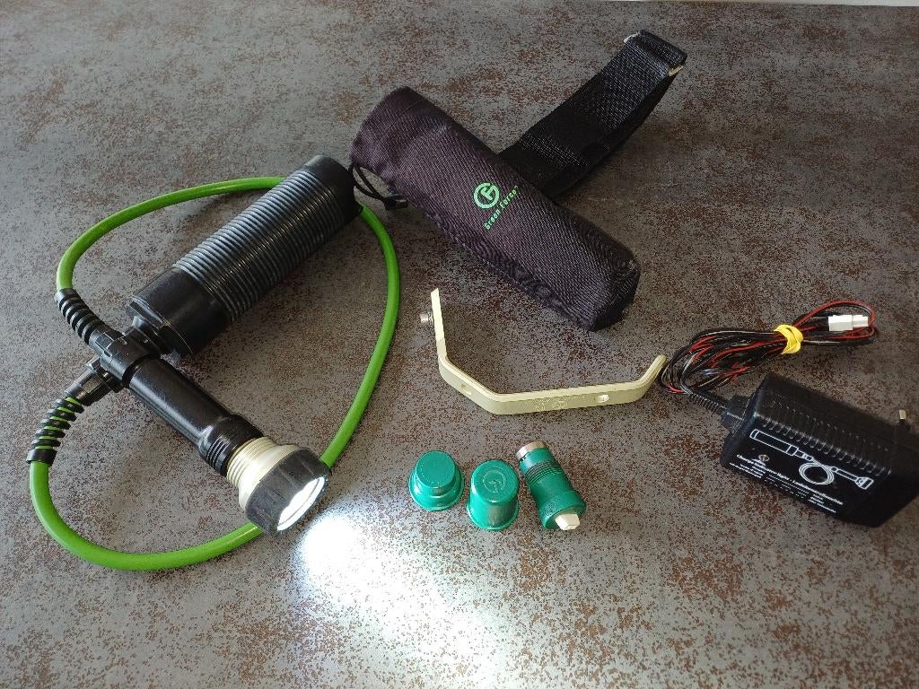 Greenforce Flexi II kabellamp met Heptastar XPG ., Watersport en Boten, Ophalen, Gebruikt, Duiklamp