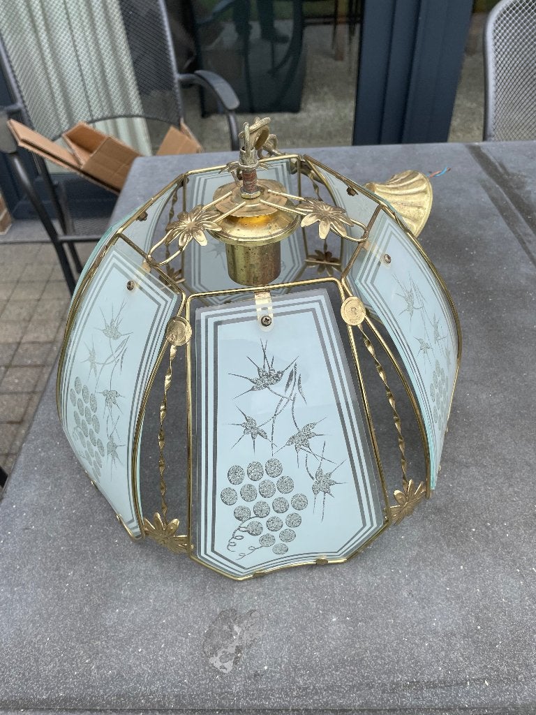 Luster., Huis en Inrichting, Lampen | Kroonluchters, Ophalen, Gebruikt, Glas