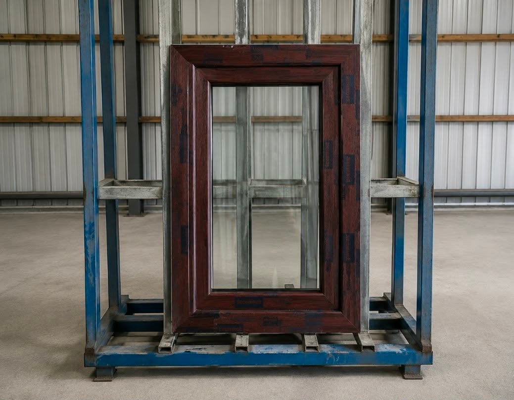 Châssis deceuninck effet bois foncé, Bricolage & Construction, Châssis & Portes coulissantes, Comme neuf, Bois, Envoi