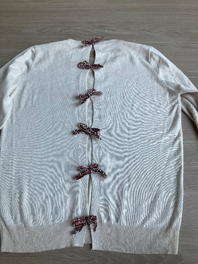 Pull met strikjes op rug, JS Millenium, taille unique, Taille 38/40 (M), Enlèvement ou Envoi, Beige, JS Millenium