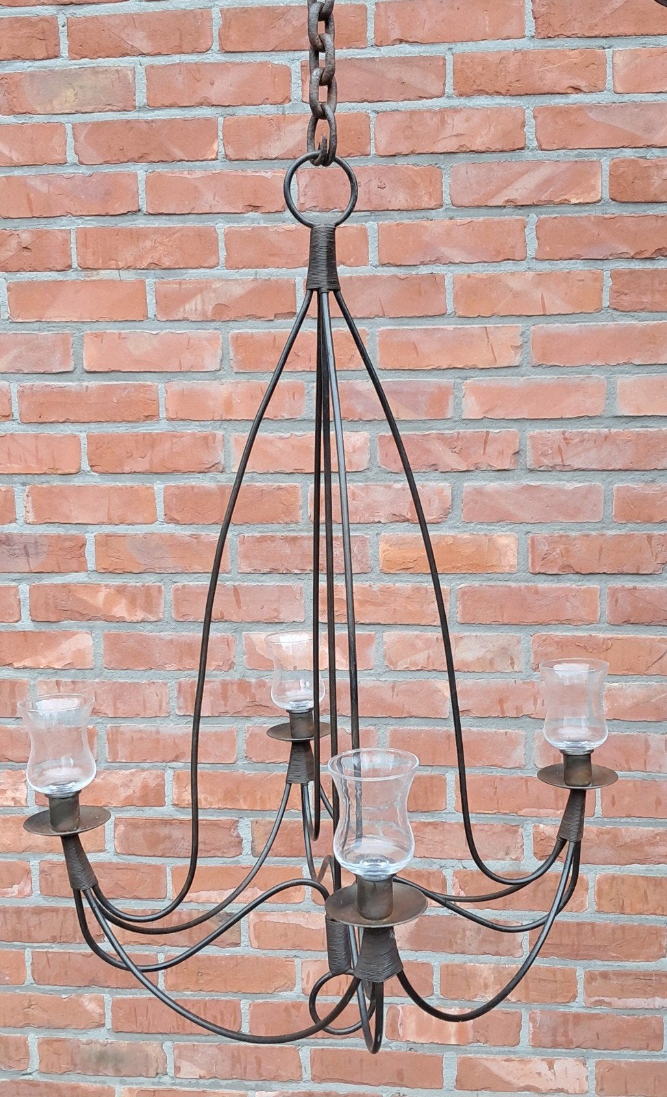 kroonluchter voor theelichtjes, Huis en Inrichting, Ophalen, Zo goed als nieuw, Glas