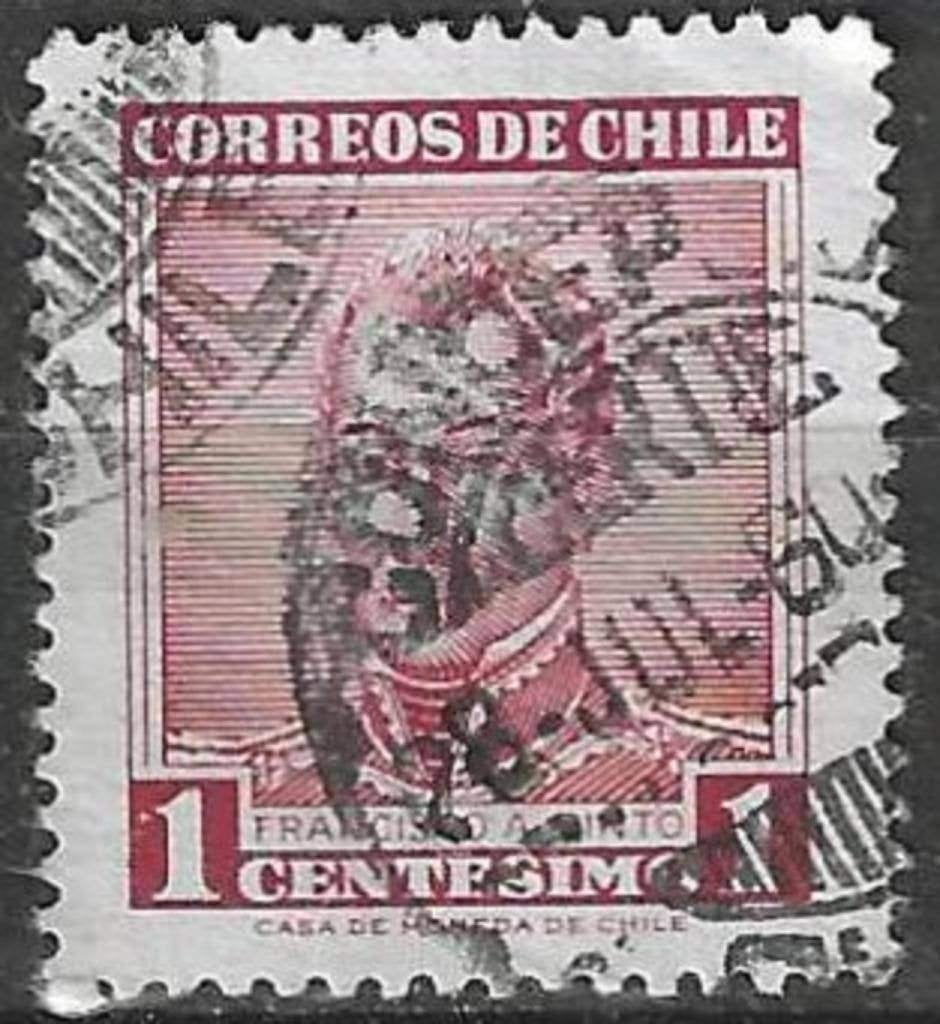 Chili 1960 - Yvert 281 - General Pinto (ST), Envoi, Affranchi