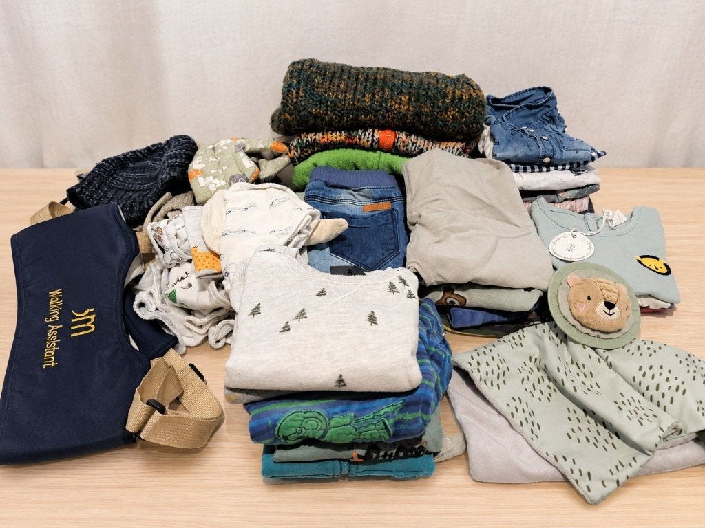 Babykleding maat 74 – 38 stuks – jongen – goede staat, Enfants & Bébés, Paquets de vêtements pour enfants, Utilisé, Autres tailles