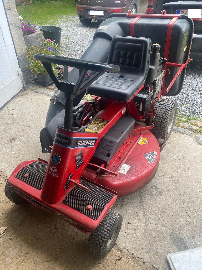 Tracteur tondeuse Snapper 14cv avec ramassage, Jardin & Terrasse, Tondeuses autoportées, Utilisé, Moins de 90 cm, Démarrage électrique