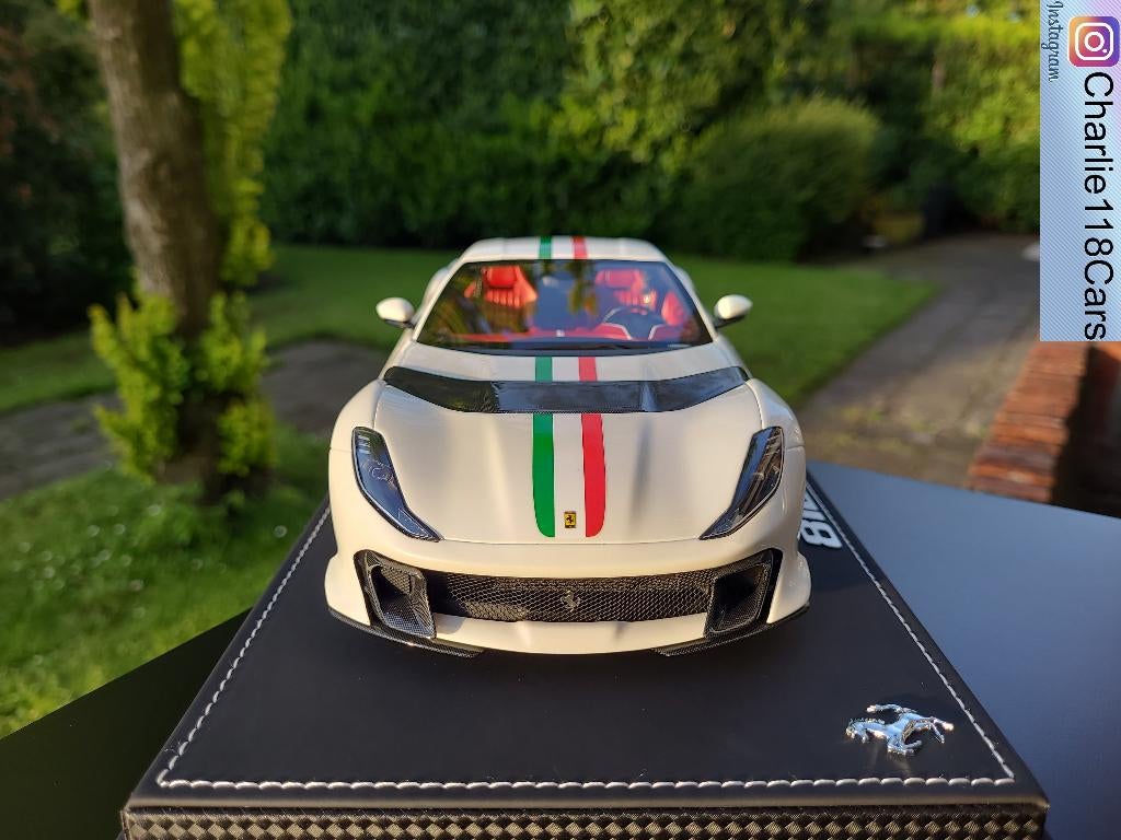 BBR 1/18 Ferrari 812 Competizione Fuji White Italian Stripe, Enlèvement ou Envoi, Neuf