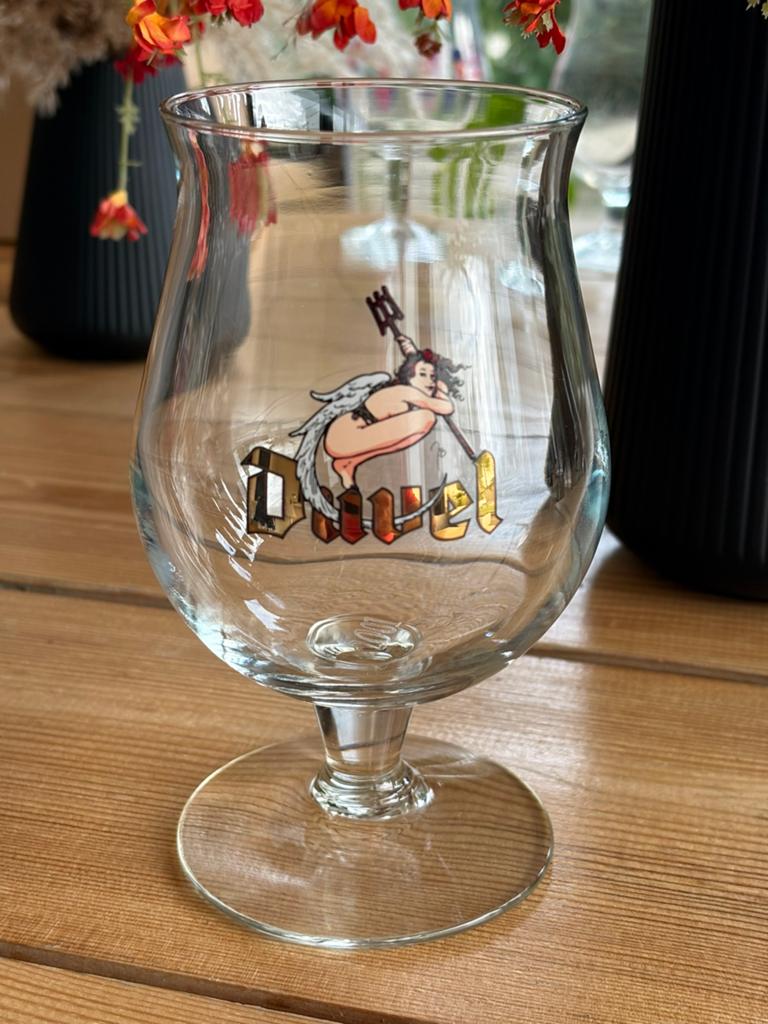 Duvel Hopduivel - Nederlands jaarglas 2001, Ophalen of Verzenden, Zo goed als nieuw, Glas of Glazen, Duvel
