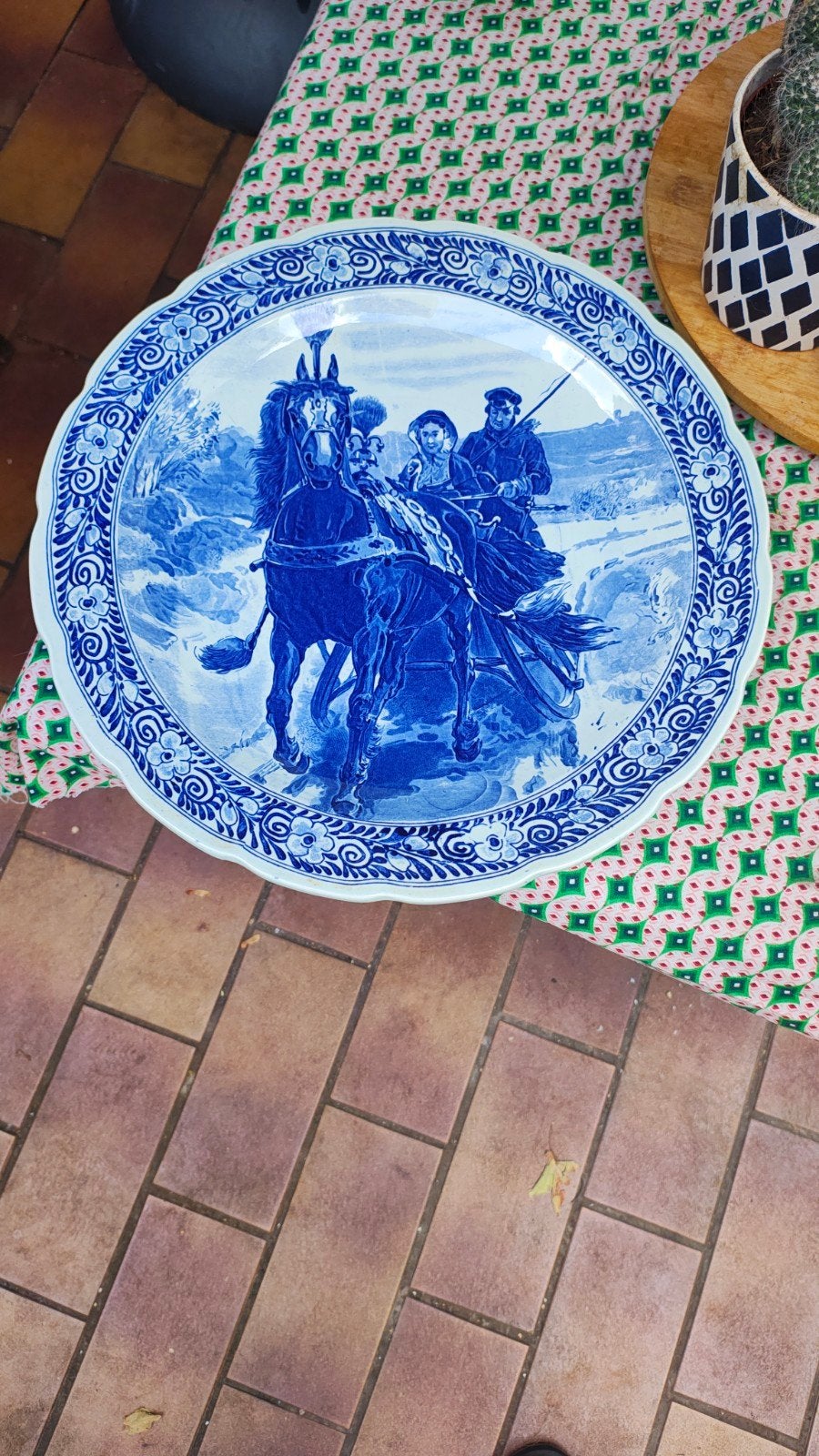 assiette décorative Delft 40cm, Antiquités & Art, Antiquités | Assiettes décoratives & Carrelages, Enlèvement