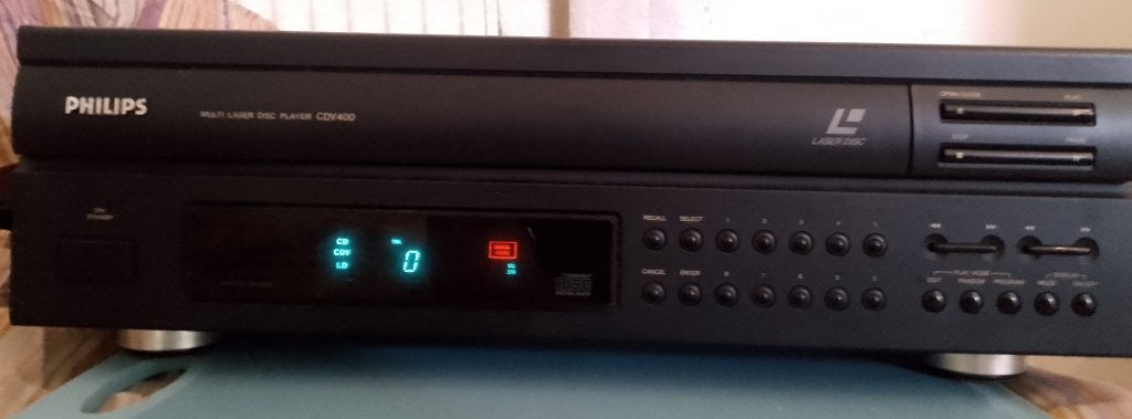 Lecteur LaserDisc Philips CDV400 + Lot Disques +70, Enlèvement, Utilisé, Lecteur DVD, Philips