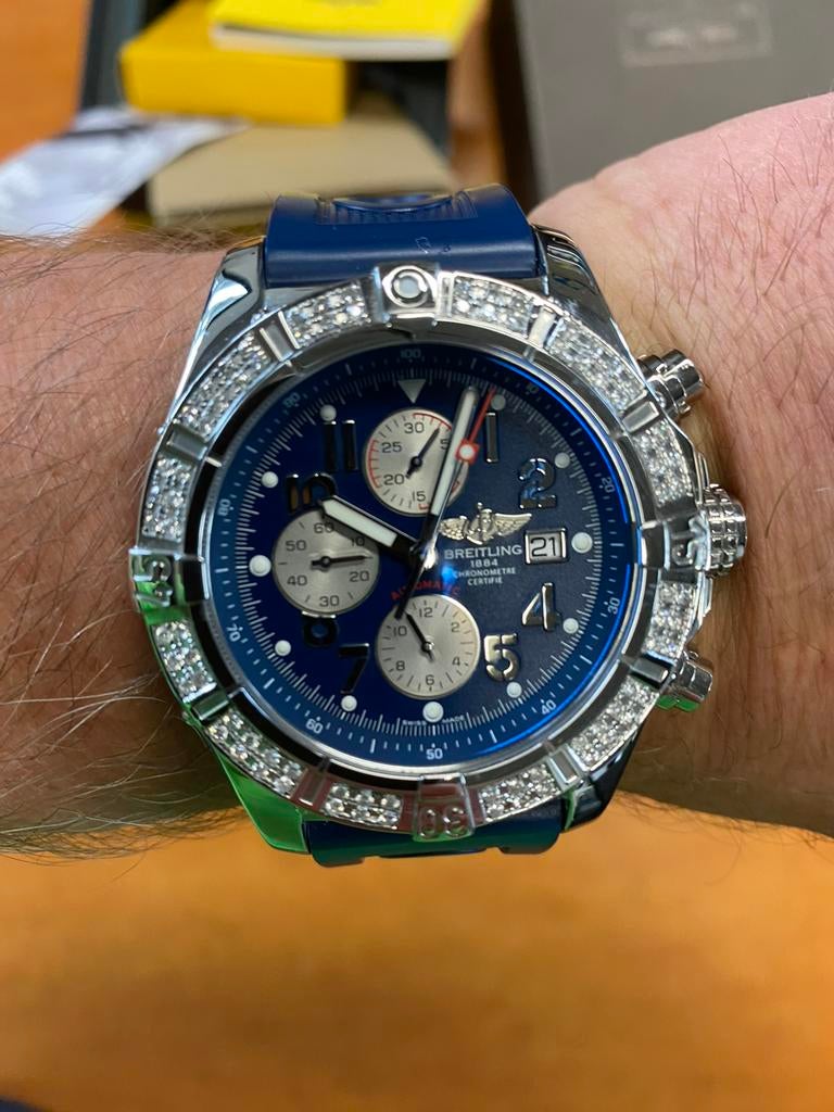 Breitling Avenger 48 mm Diamant, Bijoux, Sacs & Beauté, Montres | Hommes, Comme neuf, Breitling, Enlèvement ou Envoi
