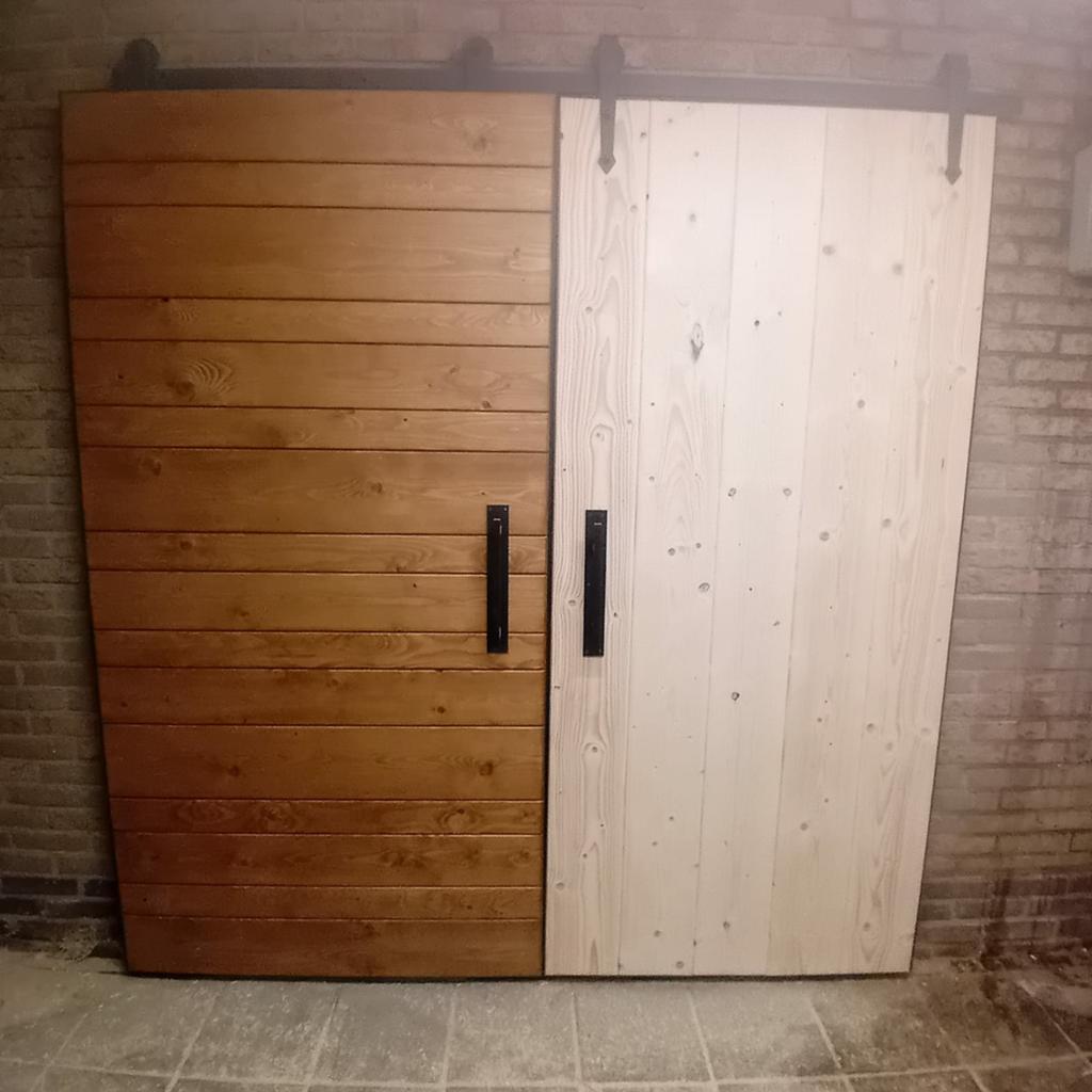 Boerendeur Loftdeur - Schuifdeursysteem - Douglas Eikenhout, Ophalen of Verzenden, Schuifdeur, Nieuw, Hout