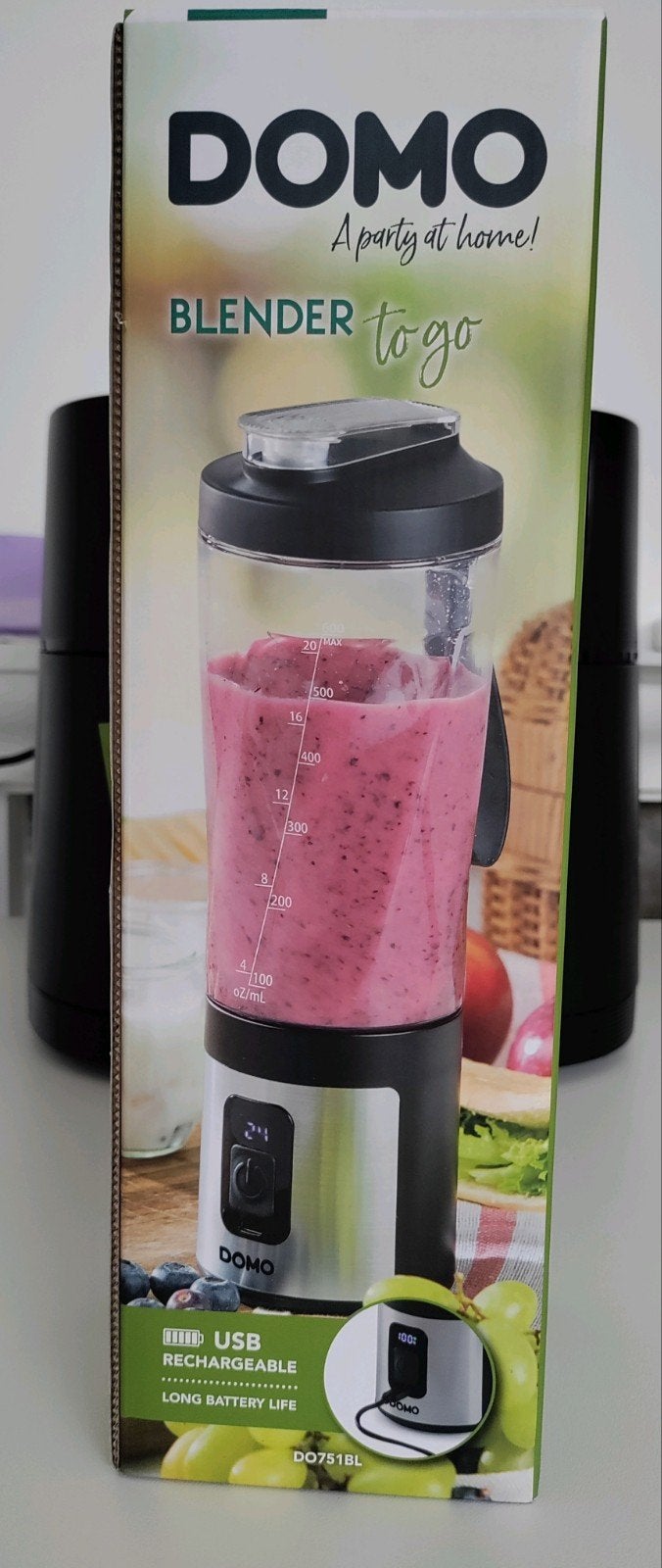 Blender portable Domo, Electroménager, Enlèvement, Neuf, Mélangeur à emporter