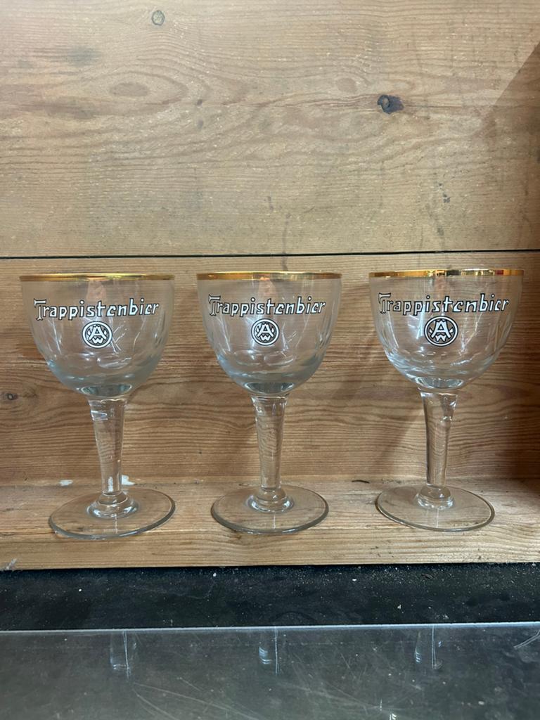 Verres à bière Old Westmalle Trappist, Enlèvement ou Envoi, Utilisé, Verre ou Verres