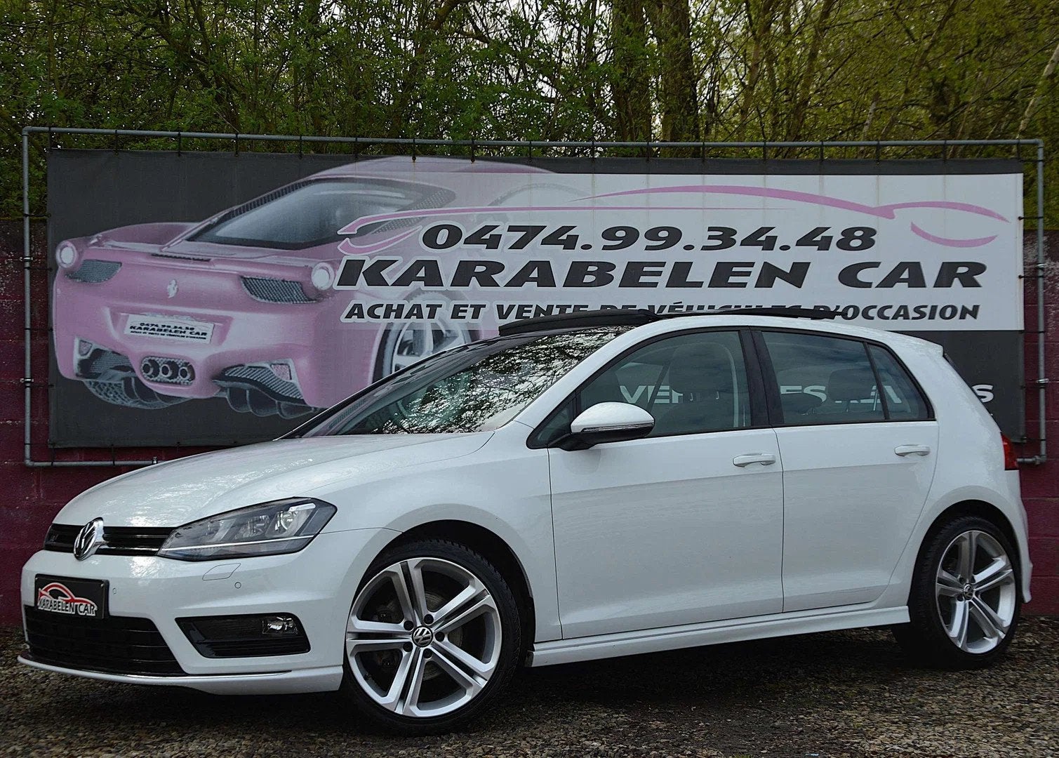 Volkswagen Golf 1.6CRTDi R-line TOIT OUV NAV SENS AV/AR 40.9, Auto's, Volkswagen, Stof, Gebruikt, 4 cilinders, Wit