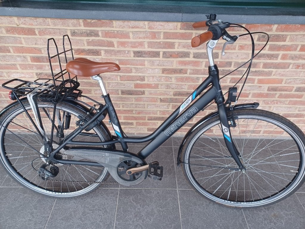 meisjes fiets minerva, Fietsen en Brommers, Fietsen | Dames | Damesfietsen, 53 tot 56 cm, Velgrem, Zo goed als nieuw, Ophalen