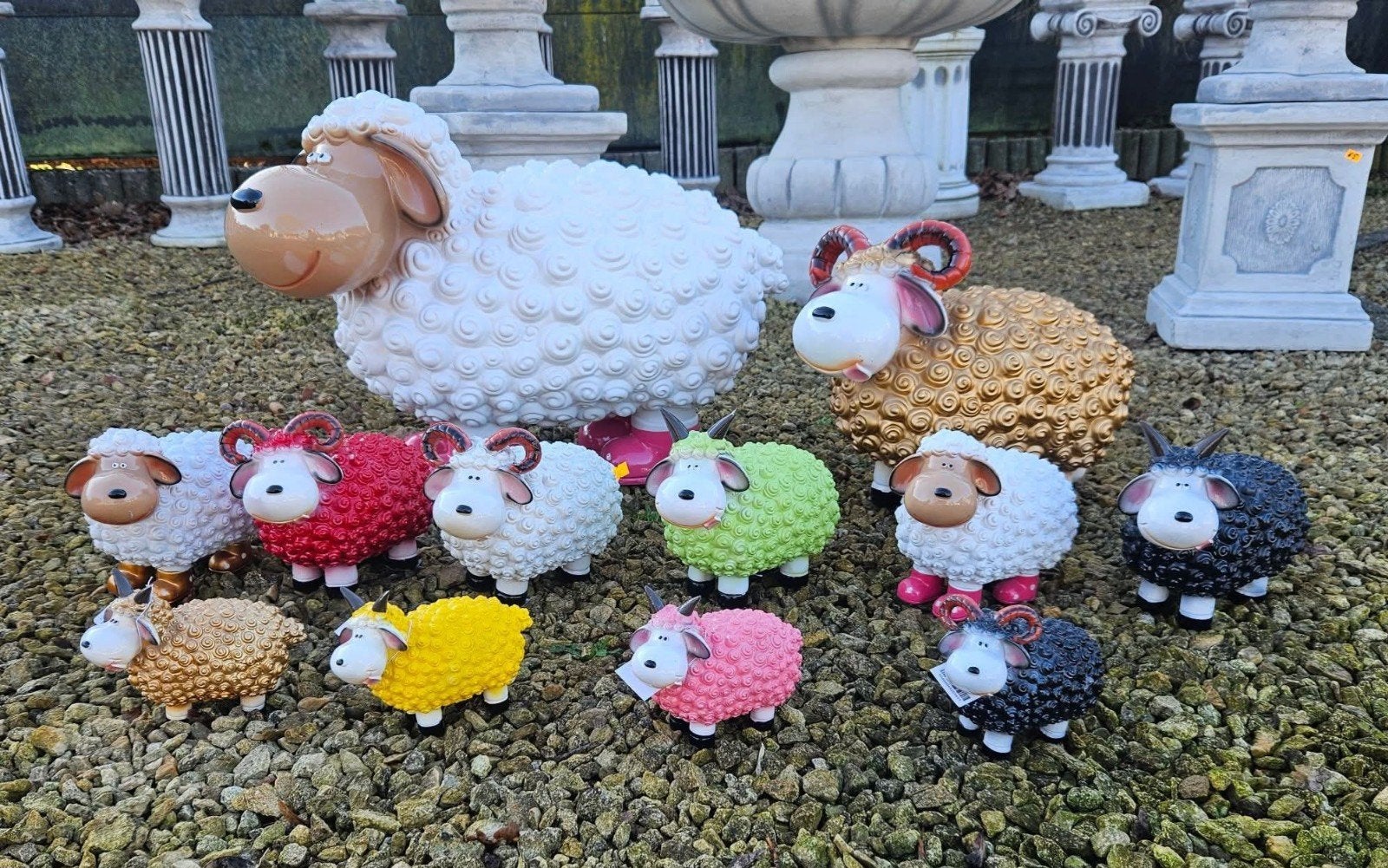 schaapjes , polyester allerlei, Tuin en Terras, Tuinbeelden, Ophalen of Verzenden, Nieuw, Kunststof, Dierenbeeld