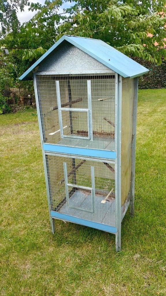 vogelkooi, Dieren en Toebehoren, Vogels | Hokken en Kooien, Ophalen, Gebruikt, Aluminium, Vogelkooi