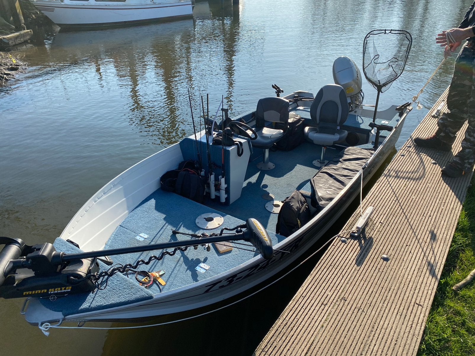 visboot sylvan seamonster met honda bf30, Watersport en Boten, Ophalen, Overige merken, Gebruikt, Aluminium