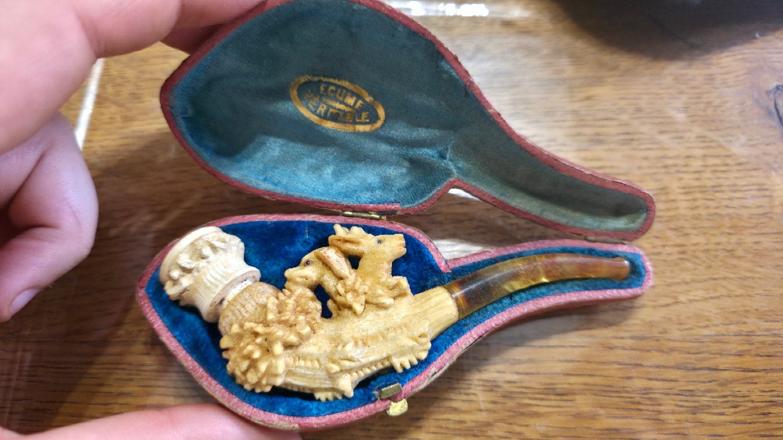 Jachthondenpijp (originele koffer), Antiek en Kunst, Ophalen of Verzenden