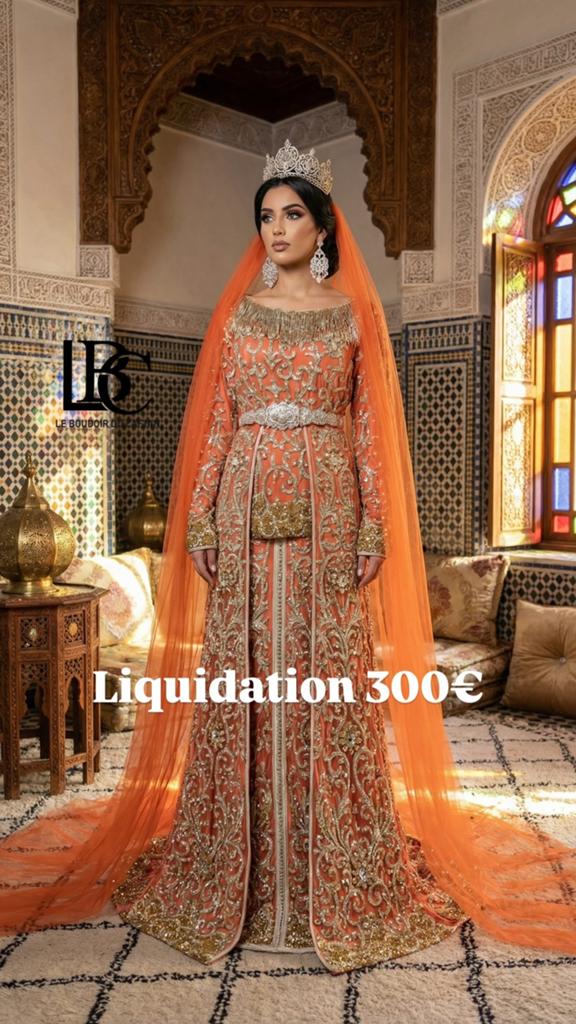 Caftan marié, Kleding | Dames, Trouwkleding en Trouwaccessoires, Ophalen of Verzenden, Zo goed als nieuw