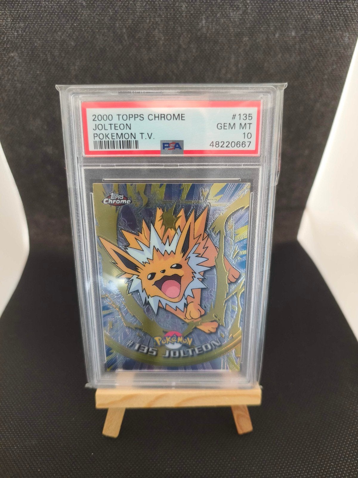 2000 Topps Chrome Jolteon #135 – PSA 10 GEM MINT – POP 87, Enlèvement ou Envoi