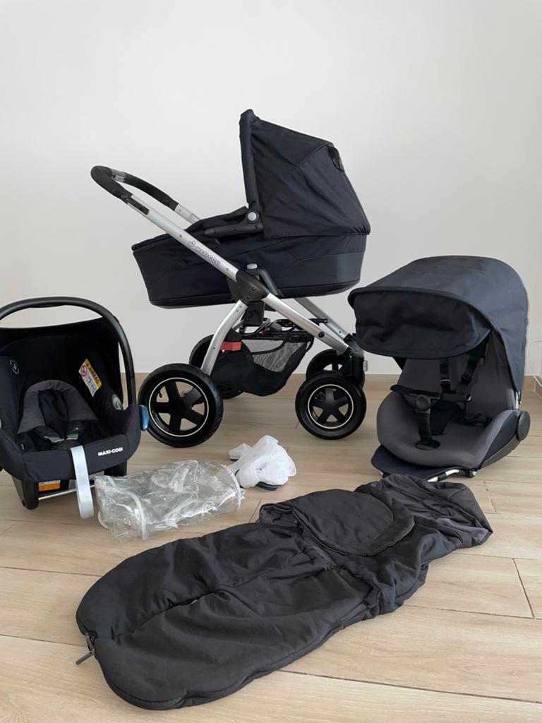 Maxi -Cosi Mura 4 poussettes nomades noires 3 en 1, Enfants & Bébés, Poussettes & Combinaisons, Comme neuf, Enlèvement, W, Poussette