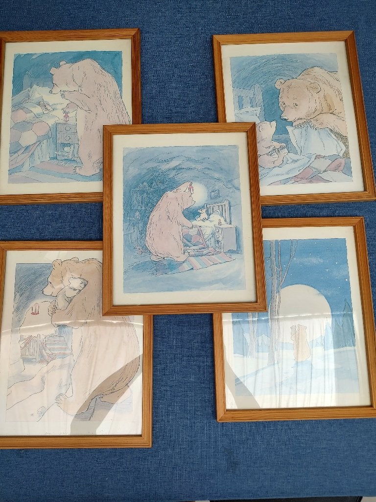 5 kadertjes van 'kleine beer', 32 cm, Enlèvement ou Envoi, Avec clips, Utilisé