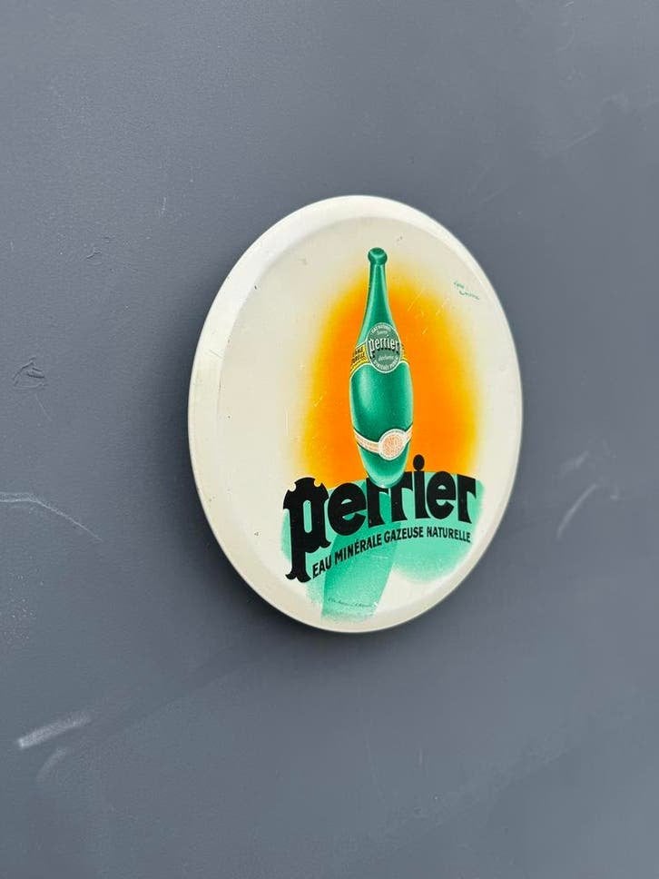 Vintage oud Perrier reclamebord, Verzamelen