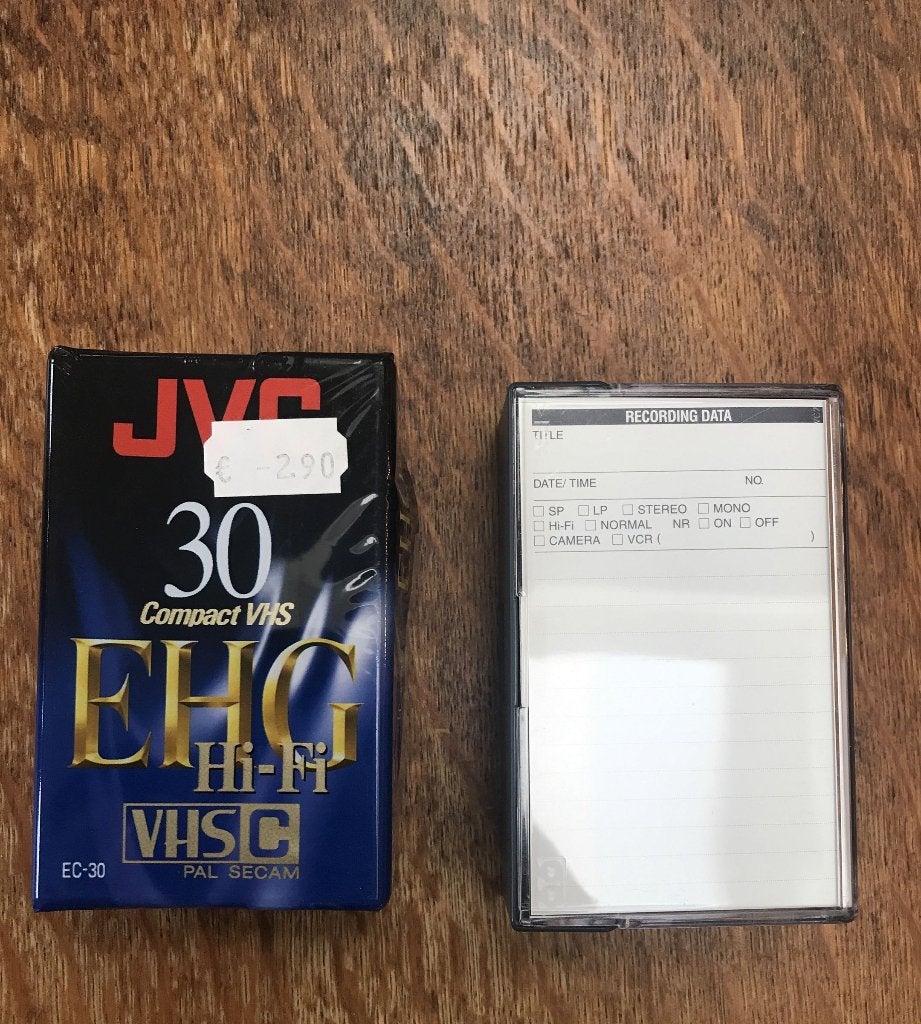 Set van 2 VHS-C JVC EHG30 Hi-Fi EC-30, Alle leeftijden, Overige genres, Ophalen of Verzenden, Zo goed als nieuw
