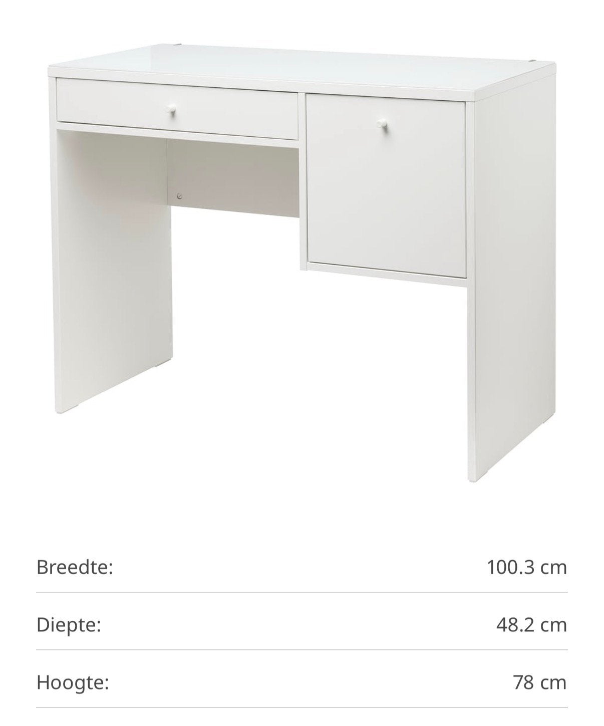 Toilettafel/Bureau ikea, Enlèvement, Comme neuf