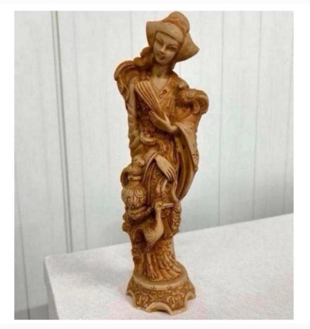 Statue chinoise en ivoire de 27 cm, belle figurine détaillée, Enlèvement ou Envoi, Statue, Femme